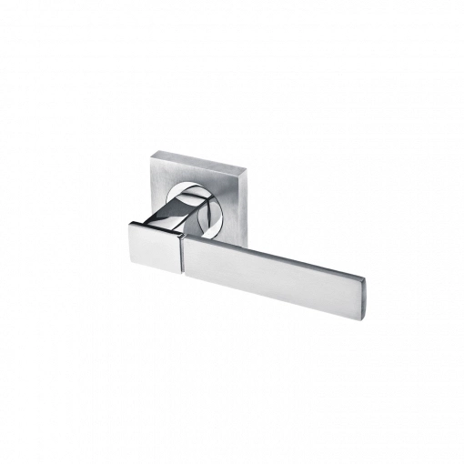 Ручка дверная DOORLOCK Blazar M011, матовый/полированный хром